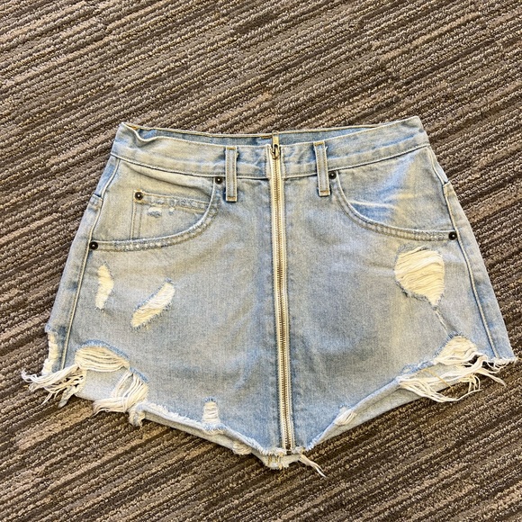 LF Dresses & Skirts - LF Beatrice Zip Front Denim Skirt